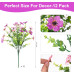INXUGAO Artificial Fake Flowers Plants for Outdoor Spring Summer Decor, 12 Bundles Faux Silk Flowers for Outdoor Outside Planter Colorful Daisy UV Resistant Look Real for Front Door Porch Patio Yard